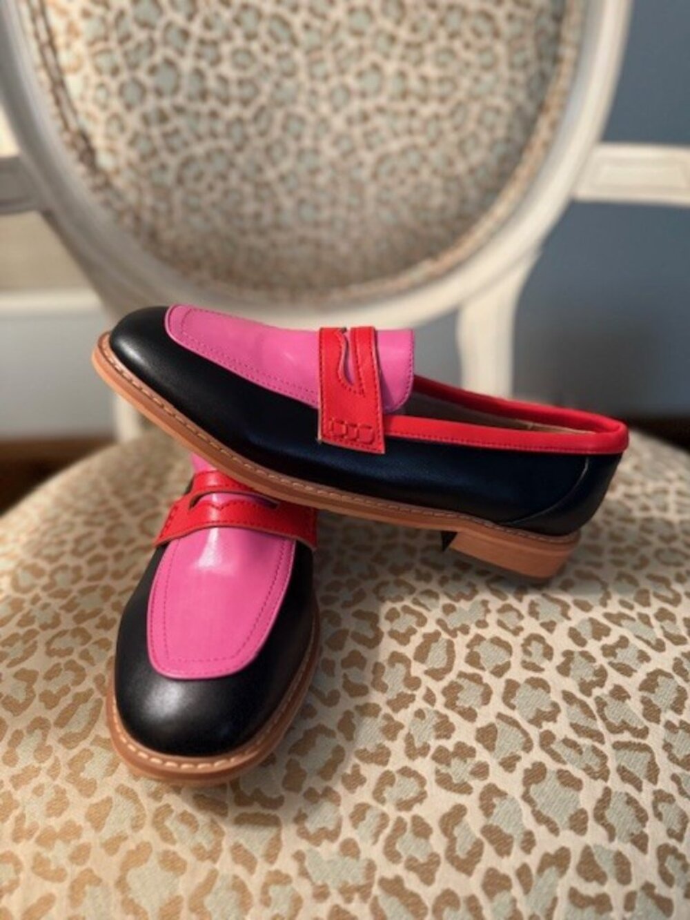 Colorblock Penny Loafers